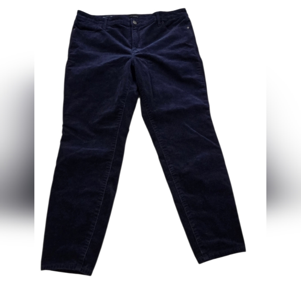 Talbots Navy Blue Corduroy Jegging Pants Size 14P
